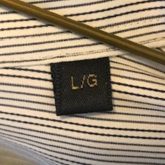 Black & White Striped Versace Dress Shirt (slim fit) - Picture 5 of 7